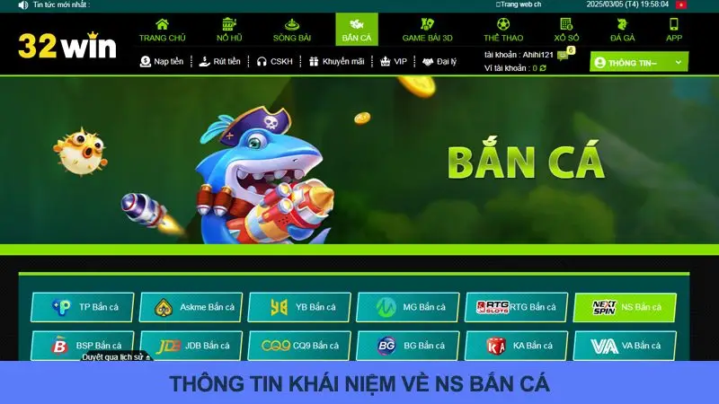 Khái niệm cơ bản về NS bắn cá