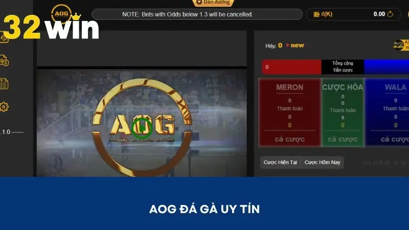 AOG đá gà được đánh giá cao về độ uy tín
