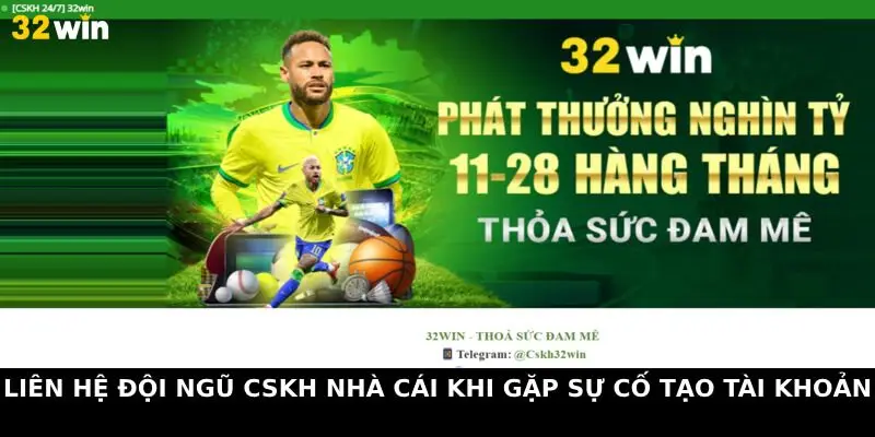 Liên hệ đội ngũ CSKH nhà cái khi gặp sự cố tạo tài khoản 