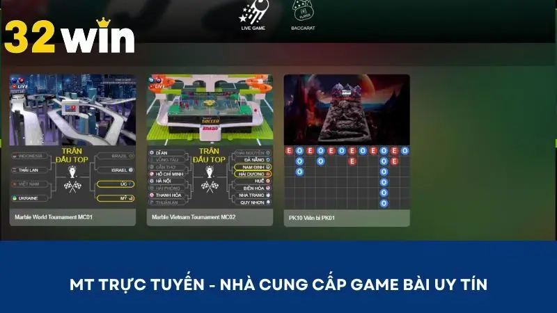 MT trực tuyến là nhà cung cấp game chính thức cho 32WIN