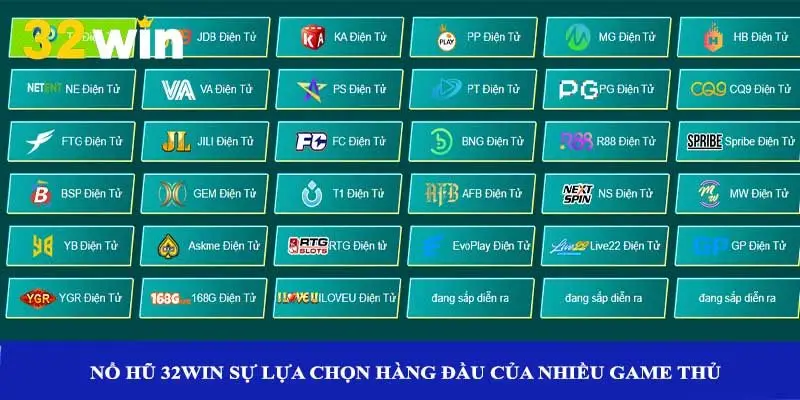 Nổ hũ 32win sự lựa chọn hàng đầu của nhiều game thủ