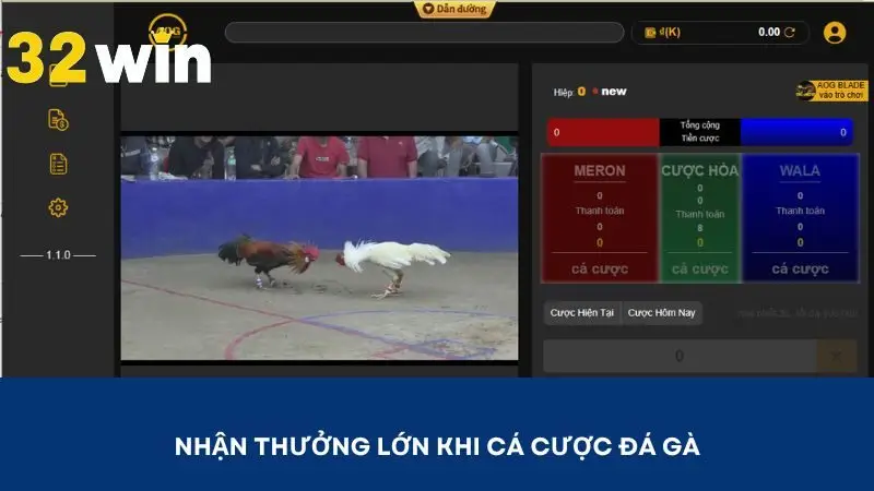 Tỷ lệ nhận thưởng lớn khi cá cược dành chiến thắng 