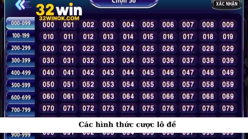 Các hình thức cược lô đề